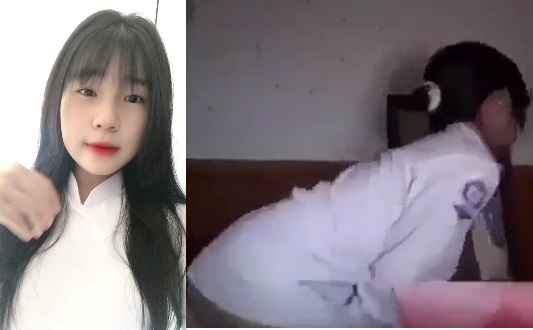 Nữ sinh gần gũi bạn trong tư thế quyến rũ